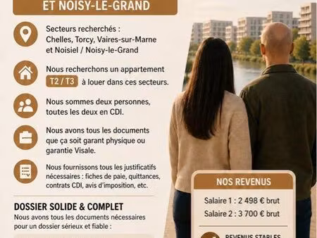 recherche logement couple - t2 / t3