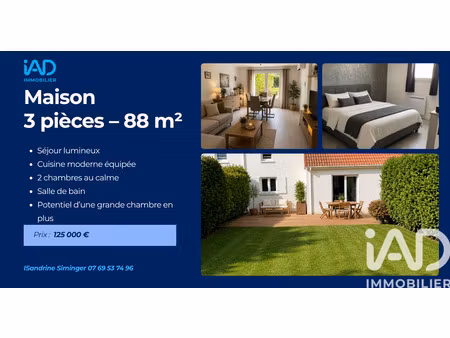 vente maison traditionnelle 3 pièces