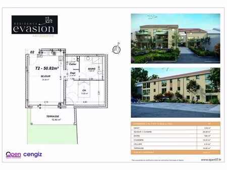 en vente appartement 50 82 m² – 155 000 € |metzeresche