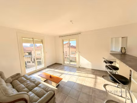 appartement 3 pièces 2 chambres meublé 60m² ? balcon vue dégagée ? 400m plages ? canet-en-