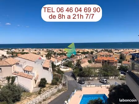 les terrasses du soleil duplex pleine vue mer piscine parking