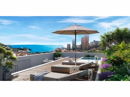 roquebrune frontière monaco  penthouse 4 pièces vue mer avec s