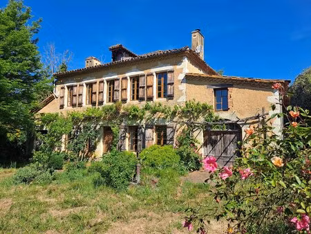 maison gasconne de caractère au coeur d'un jardin luxuriant