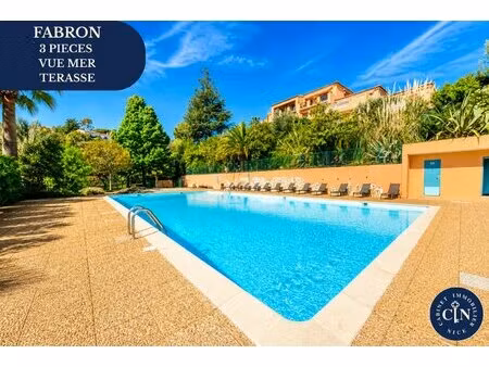 appartement coup de cœur – 3 pièces avec vue mer et collines  piscine – fabron