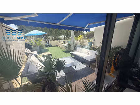 carnon-plage appartement 4 pièces traversant avec grande ter