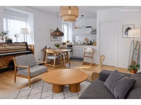 t3 rénové 58 m² – nantes canclaux / mellinet – plein sud – entrée privée – 199 000