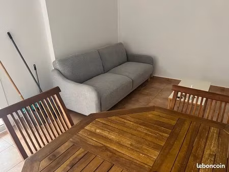 loue f2 meublé et équipé avec jardin & terrasse au robert