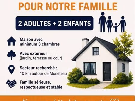 recherche maison alentour moneteau/auxerre