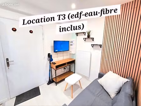 location 3 pièces meublé 2ch rénové centre foix