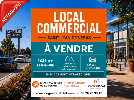 prox. tram l2 et sur axe passant - local commercial de 141m2