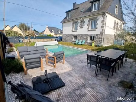 saint-cast-le-guildo – maison familiale 188 m² – piscine – terrain 1 285 m² constructible 