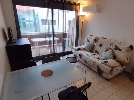 studio meublé climatisé à canet en roussillon  location longue durée