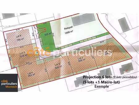 terrain 6 800m² constructible et divisible