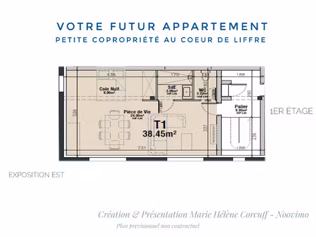 t1 à rénover 38 45 m2 hyper centre de liffré fort pote