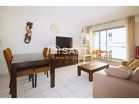 bel appartement p2 de 51 m2 avec balcon et garage