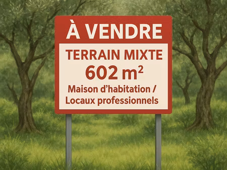 roquevaire : terrain constructible 602 m² classé ud3_ projet mixte habitation / profession