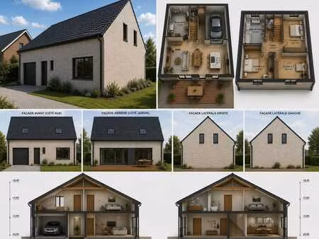 villa 4 ch à herseaux  180 m²construction neuve