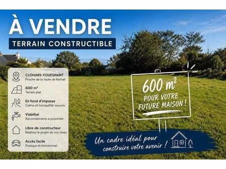 terrain constructible viabilisé à vendre