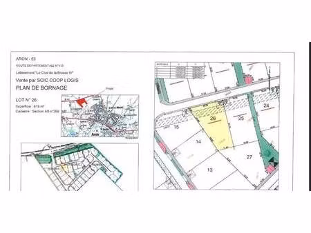 terrain constructible à vendre