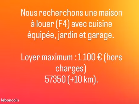 cherche maison a louer 5730+10km
