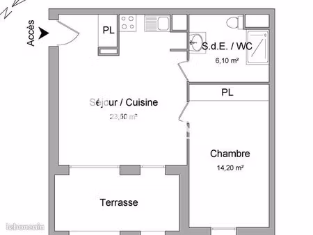 appartement 2 pièces 43 m²