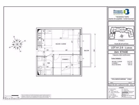 appartement 2 pièces 42 m²
