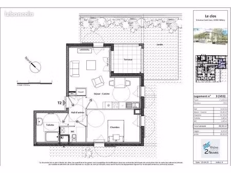 appartement 2 pièces 49 m²