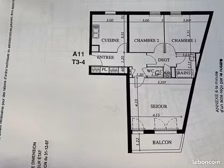 appartement 4 pièces 67m2