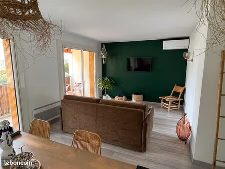 appart 57 m² meublé avec terrasse et parking — proche centre cassis