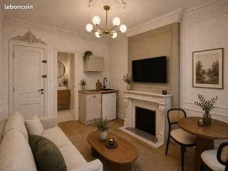 ? t2 meublé rénové – charme haussmannien – 28 m² – les réformés / gare
