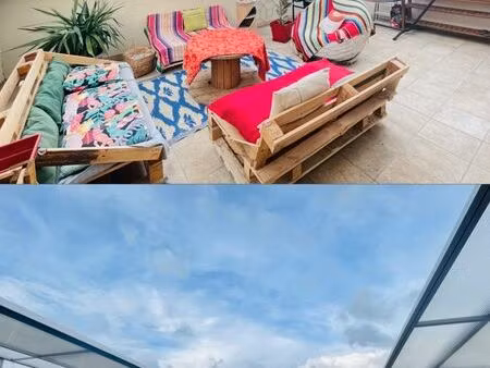 magnifique t3 meublé avec terrasse xxl + parking fermé - proche commodités