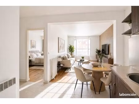 vente appartement 2 pièces 41m2  lumineux et calme  paris 16ème. prix 374400