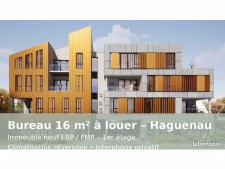 cabinet / bureau 16 m² neuf – pmr – parking – ascenseur