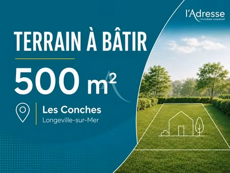 en vente terrain non constructible 500 m² – 133 700 € |longeville-sur-mer