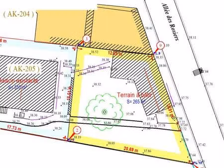 vente terrain à cesson-sévigné (35510) : à vendre / 263m² cesson-sévigné