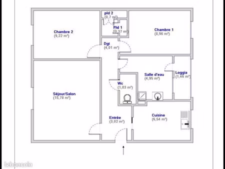 appartement 3 pièces 56m2
