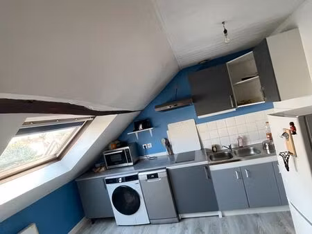 f2 rue de preize avec garage + parking
