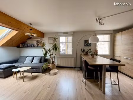 appartement t3 de charme meublé - 60m ² au sol - à morteau centre  garage et cave