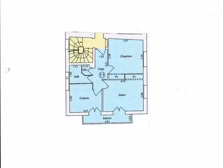 appartement 2 pièces 44 m²