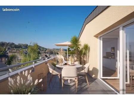appartement t4 avec terrasse 25m² - duclair centre