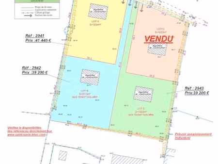 vente terrain à saint-savin (33920)  39 200 €