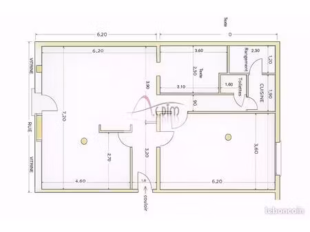 bureaux  local commercial 90 m² melun