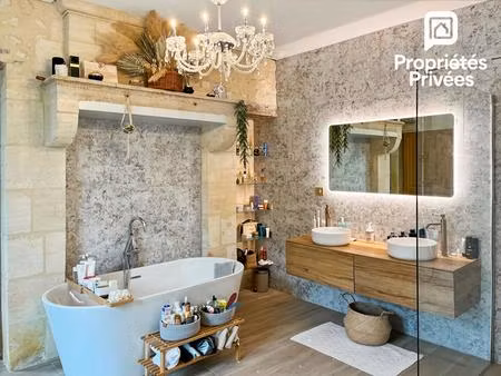 propriété de caractère en pierre - 215 m² - piscine - grotte / carrière - cambes - 20 min 