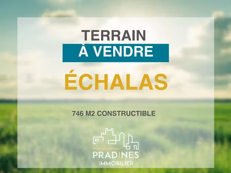 vente terrain à batir 746 m² à echalas (69700)  169 000 €