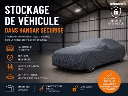 stockage véhicule en hangar sécurisé – accès libre 7/7