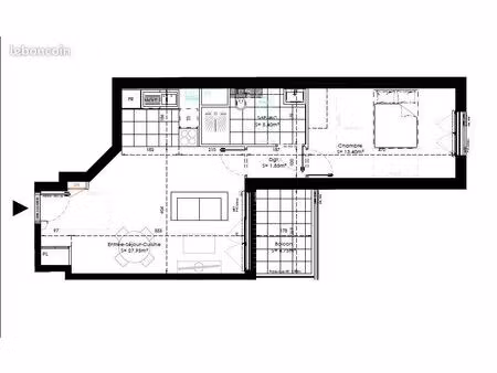 immeuble 2 pièces 49 m²