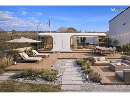 hébergement insolite haut de gamme avec terrasse clé en main