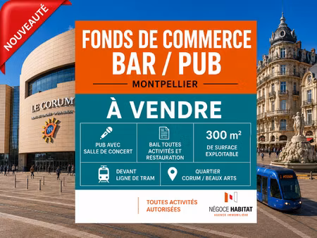 montpellier centre fonds de commerce | pub & salle de conc