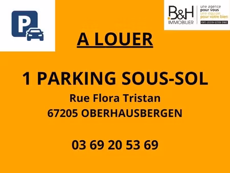 place de parking en sous terrain