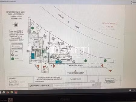 terrain constructible à vendre  la teste  850 m²